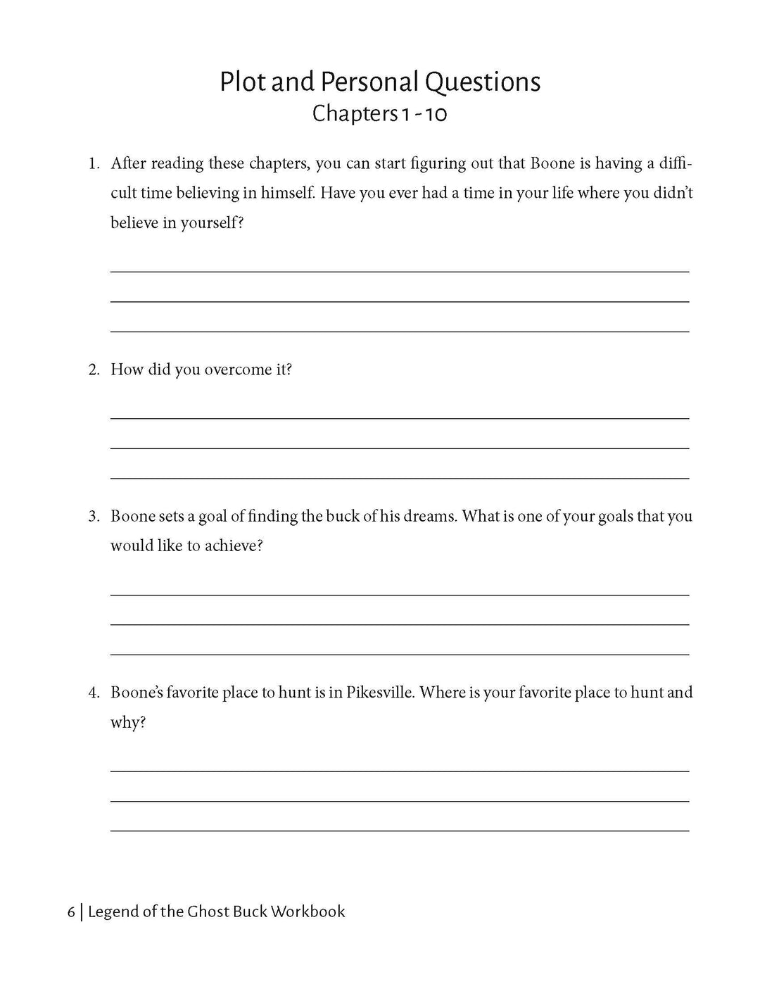 PDF Workbook - Legend of the Ghost Buck